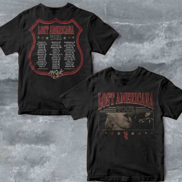 Gildan Other - Machine Gun Kelly MGK Lost Americana Tour 2025 2026 Merch Smoking Photo T-Shirt
